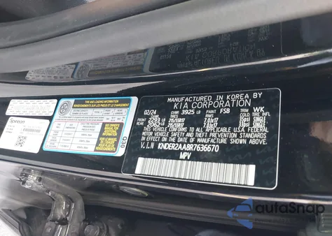 2024 Kia Seltos Ex from USA, damaged, VIN KNDER2AA8R7636670